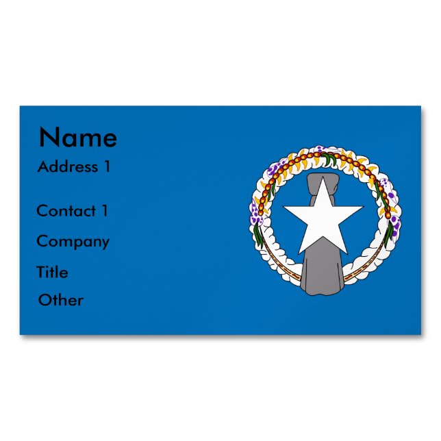 Cartão De Visitas Magnético Cartão de visita com bandeira de Mariana Norte (Frente)