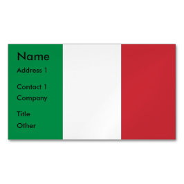 Cartão De Visitas Magnético Cartão de visita Magnet com Bandeira da Itália