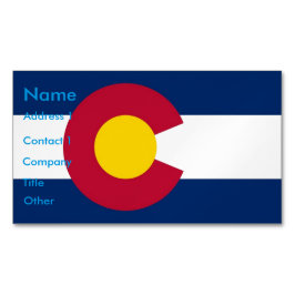 Cartão De Visitas Magnético Cartão de visita Magnet com Flag do Colorado