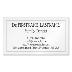 Cartão De Visitas Magnético Cartão de visita Magnético de Dentista Familiar
