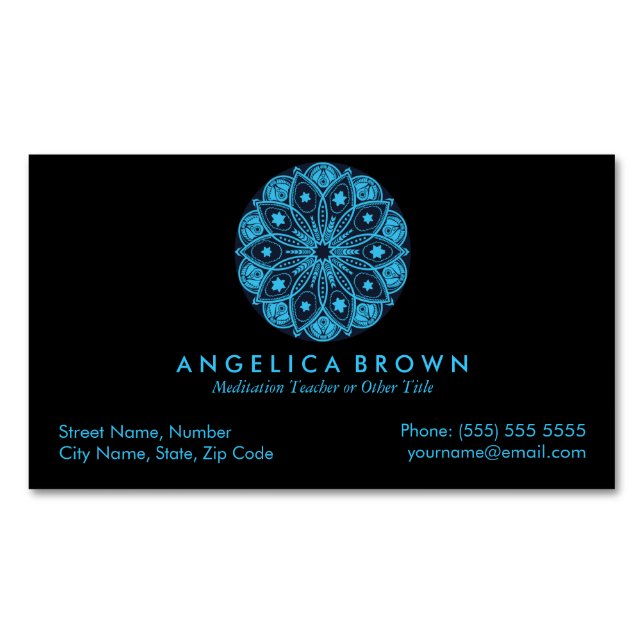 Cartão De Visitas Magnético Cartão de visita magnético do professor da (Frente)