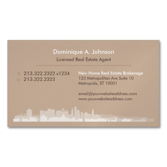 Cartão De Visitas Magnético Cartão de visita Magnético Personalizado Imobiliár (Frente)