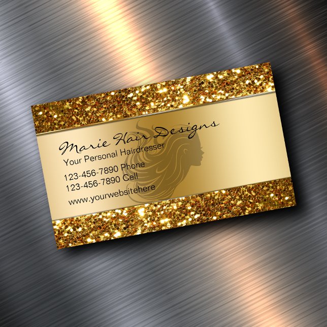 Cartão De Visitas Magnético Cartão de visita Magnets de Bela Cabeleireira (Criador carregado)