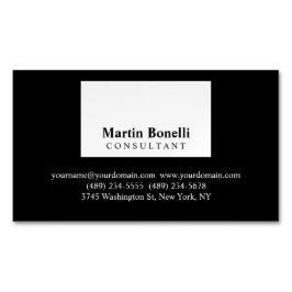 Cartão De Visitas Magnético Cartão de visita profissional modernista branco-pr