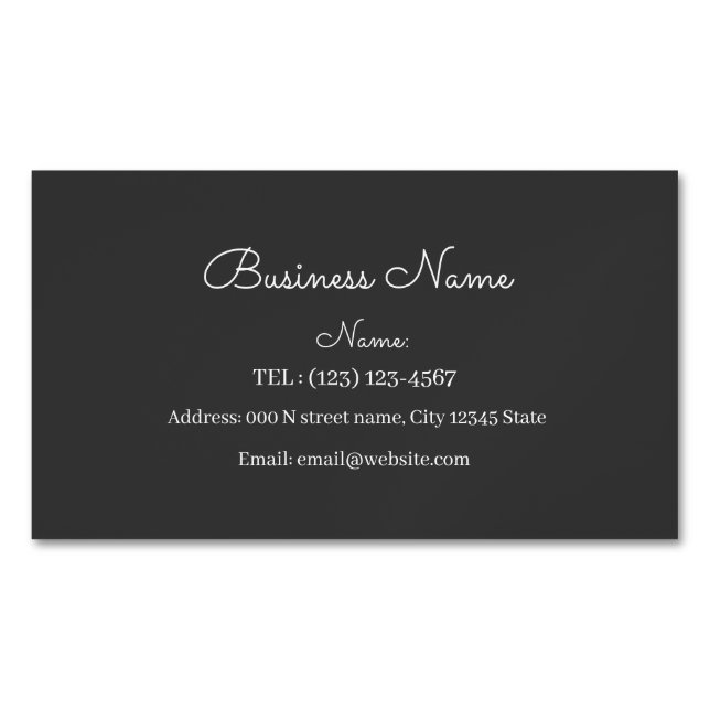 CARTÃO DE VISITAS MAGNÉTICO CARTÃO DE VISITA SIMPLES PERSONALIZADO (Frente)