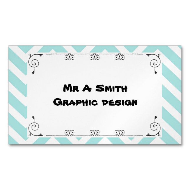 Cartão De Visitas Magnético Cartão de visita subtil bonito (Frente)