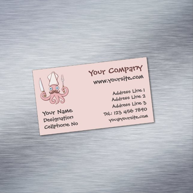 Cartão De Visitas Magnético Cartoon Chef Lula (Posição Original)