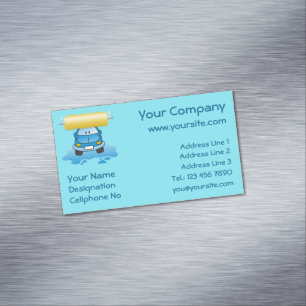 Cartão De Visitas Magnético Cartoon de lavagem