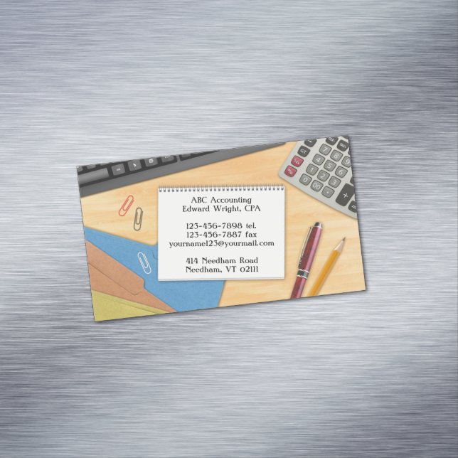 Cartão De Visitas Magnético Central de Contabilidade (Posição Original)