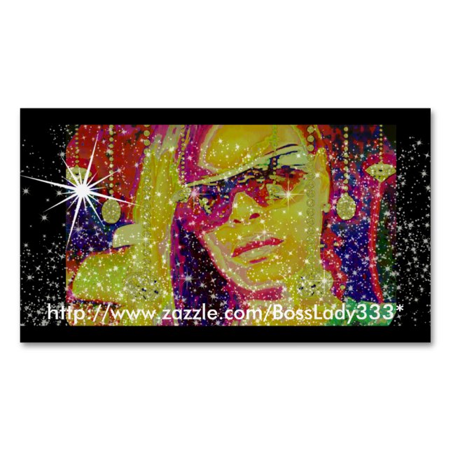 Cartão De Visitas Magnético Chefa Lady Sparkle (Frente)