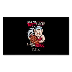 Cartão De Visitas Magnético CHURRASCO CHURRASCO Grillmaster Como Bumbum Esfreg