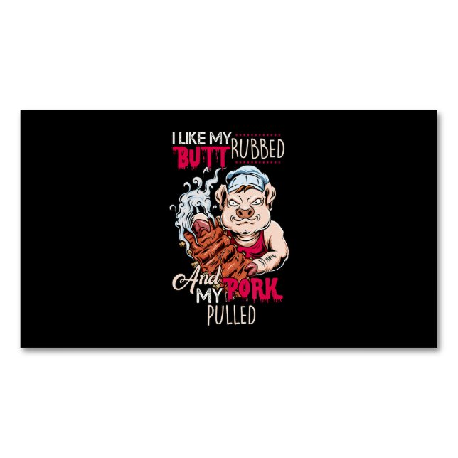 Cartão De Visitas Magnético CHURRASCO|CHURRASCO Grillmaster Como Bumbum Esfreg (Frente)