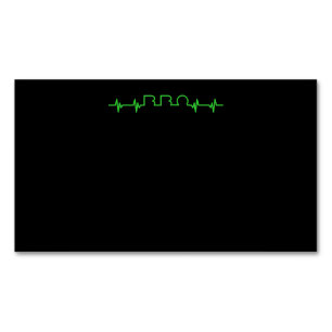 Cartão De Visitas Magnético CHURRASCO CHURRASCO Heartbeat Engraçado CHURRASCO