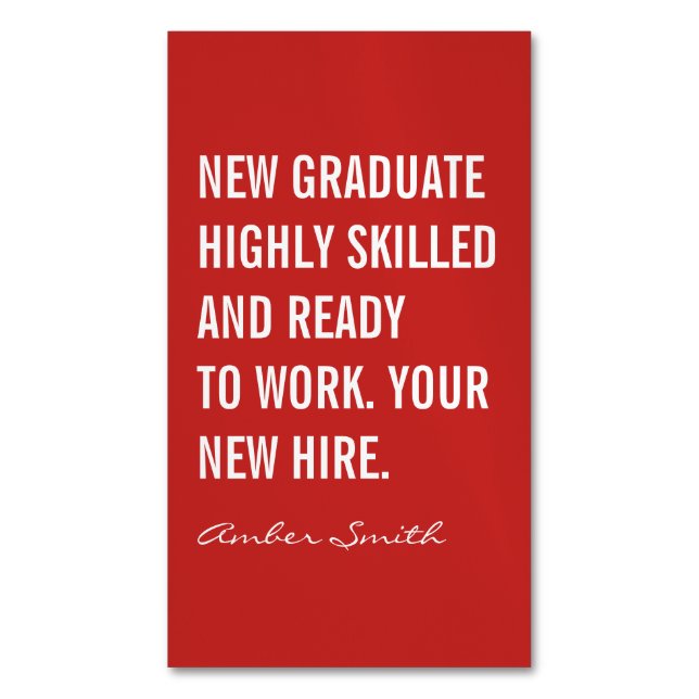 Cartão De Visitas Magnético Citação em negrito (Frente Vertical)