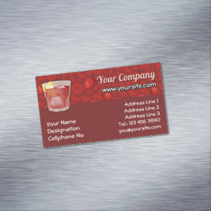 Cartão De Visitas Magnético Cocktail de Americano