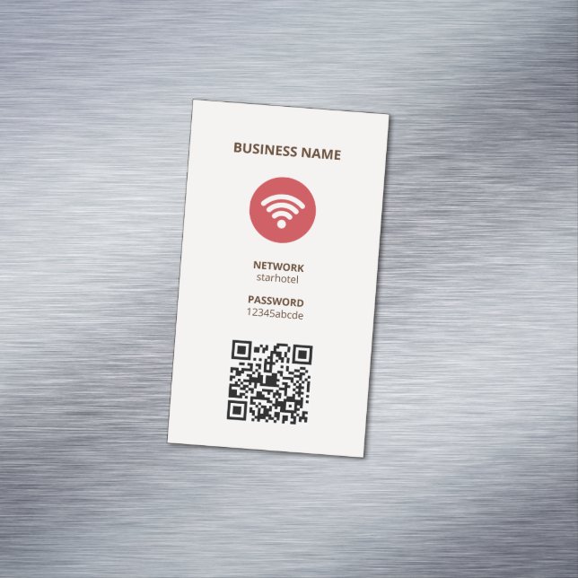 Cartão De Visitas Magnético Código QR da Internet Wifi (Posição Original)