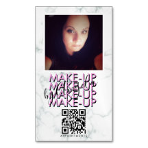 Código QR da Sala de Maquiagem de Mármore Foto  