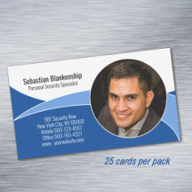 Código QR de Foto Personalizado Azul Segurança Pro