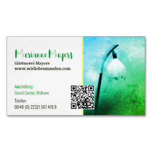 Cartão De Visitas Magnético código QR e Fotografia