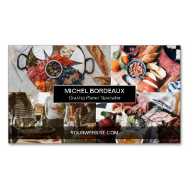 Cartão De Visitas Magnético Colagem de Fotos Personalizada Grazing Catering