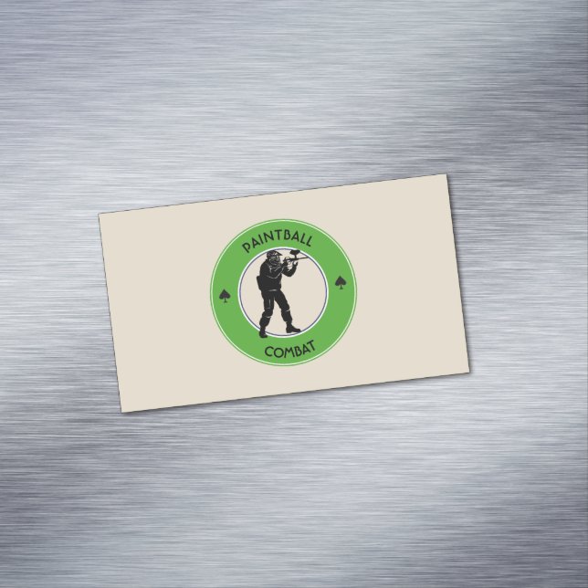Cartão De Visitas Magnético Combate Paintball (Posição Original)