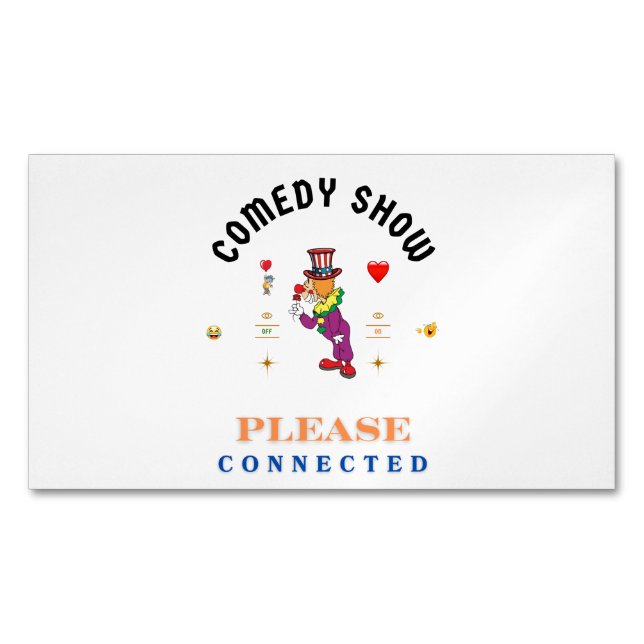 CARTÃO DE VISITAS MAGNÉTICO COMEDY SHOW (Frente)