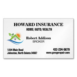 Cartão De Visitas Magnético Companhia de Seguros