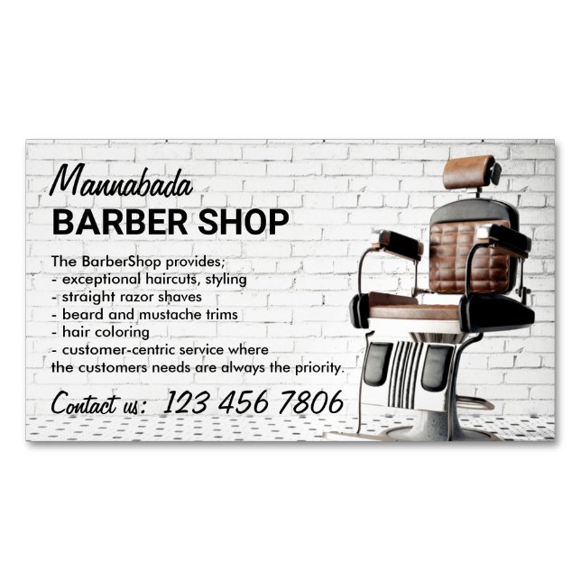 Cartão De Visitas Magnético Compro Barber Retroativo (Frente)