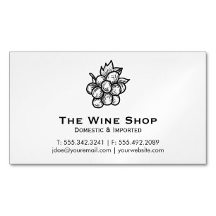 Cartão De Visitas Magnético Compro de vinho