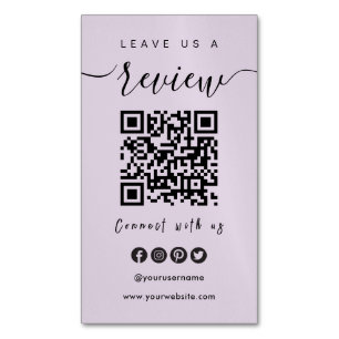 Cartão De Visitas Magnético Conectar-se com o código QR dos EUA Deixe-Nos Um