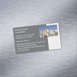 Cartão De Visitas Magnético Construção de edifícios de gruas