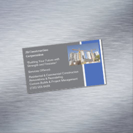 Cartão De Visitas Magnético Construção de edifícios de gruas