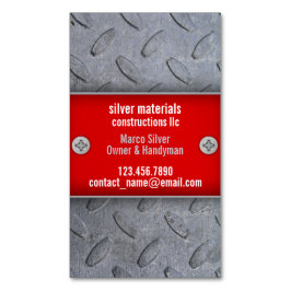 Cartão De Visitas Magnético Construções Homem de mão