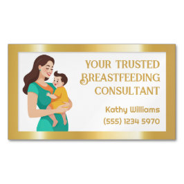 Cartão De Visitas Magnético Consultor de Aleitamento