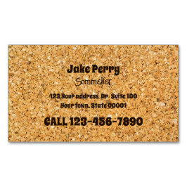 Cartão De Visitas Magnético Consultor de vinho de cortiça