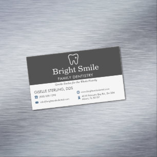 Cartão De Visitas Magnético Consultório Dentário Moderno