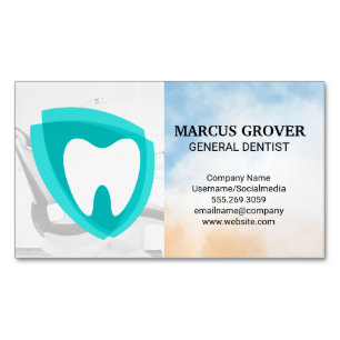 Cartão De Visitas Magnético Consultório Odontológico   Logotipo de Saúde Denta