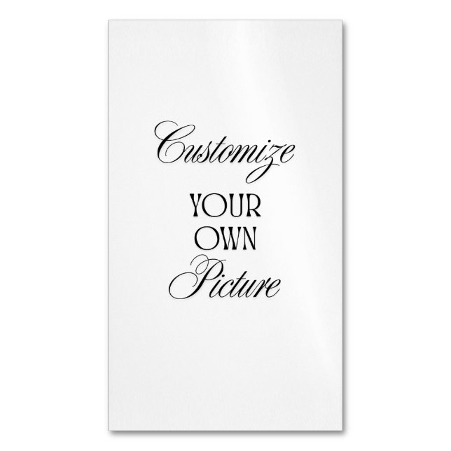 Cartão De Visitas Magnético Create Your Own Custom Business Card Magnet (Frente Vertical)