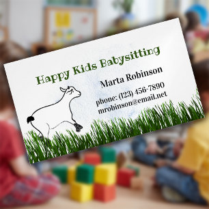 Cartão De Visitas Magnético Crianças felizes Babysitting