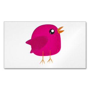 Cartão De Visitas Magnético Crianças, passarinho fofo