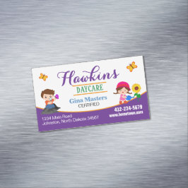 Cartão De Visitas Magnético Cuidados de dia profissionais