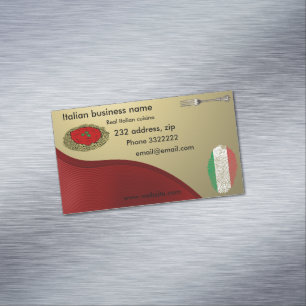 Cartão De Visitas Magnético Culinária italiana