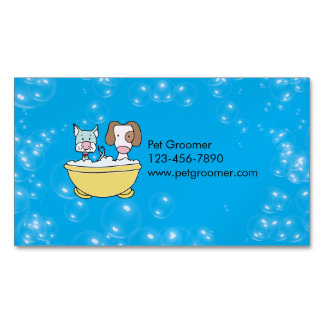Cartão De Visitas Magnético Custom Pet Groomer Business Card Magnet