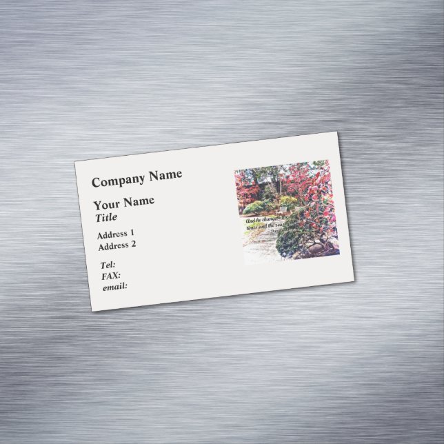 Cartão De Visitas Magnético Daniel 2:21 - E o Changeth (Posição Original)