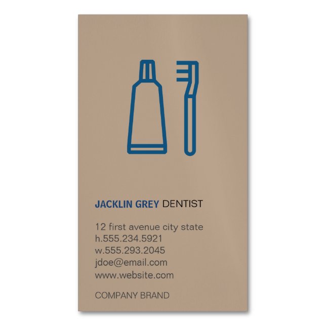 Cartão De Visitas Magnético Dentista (Frente Vertical)