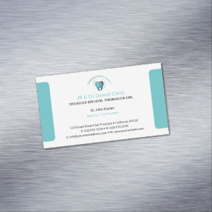 Cartão De Visitas Magnético Dentista   Aqua Teeth