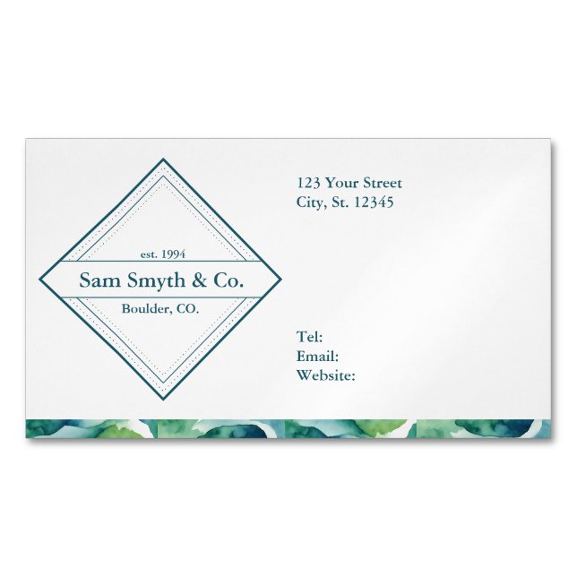 Cartão De Visitas Magnético Design da empresa (Frente)