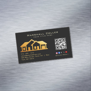 Cartão De Visitas Magnético Design de Imóveis de Luxo Magnético