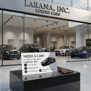 Cartão De Visitas Magnético Design de Sala de Exposição de Automóveis de Luxo