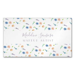 Cartão De Visitas Magnético Designer de Eventos Botânicos de Florais Silvestre